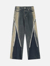 Tntwear® - Sprayed Gradient Straight Leg Denim Wide Leg Pants - tntwear1