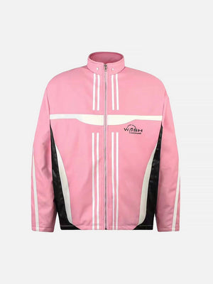 Tntwear® - Stand Collar Motorcycle PU Leather Racing Jacket - 1941 - tntwear1