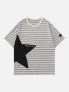 Tntwear® - Star Patchwork Stripe Tee - tntwear1