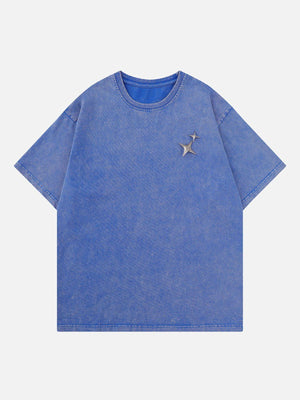 Tntwear® - Star Print Washed Tee - tntwear1