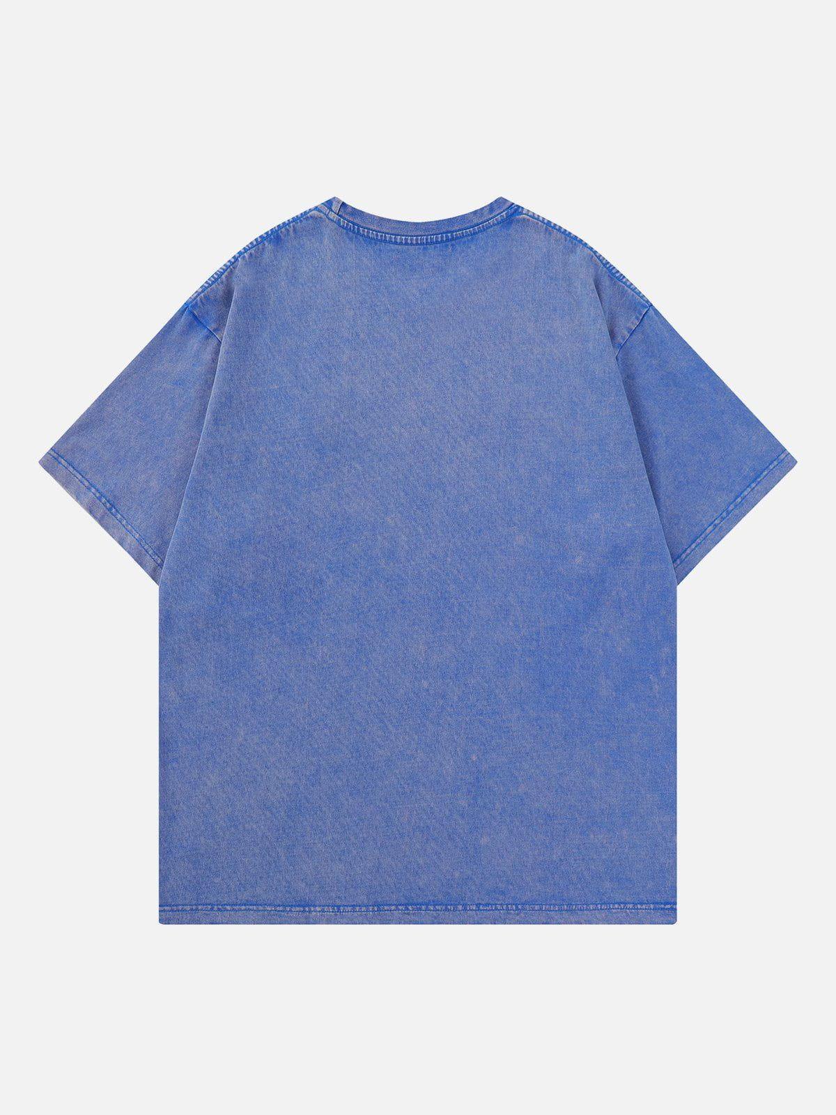 Tntwear® - Star Print Washed Tee - tntwear1
