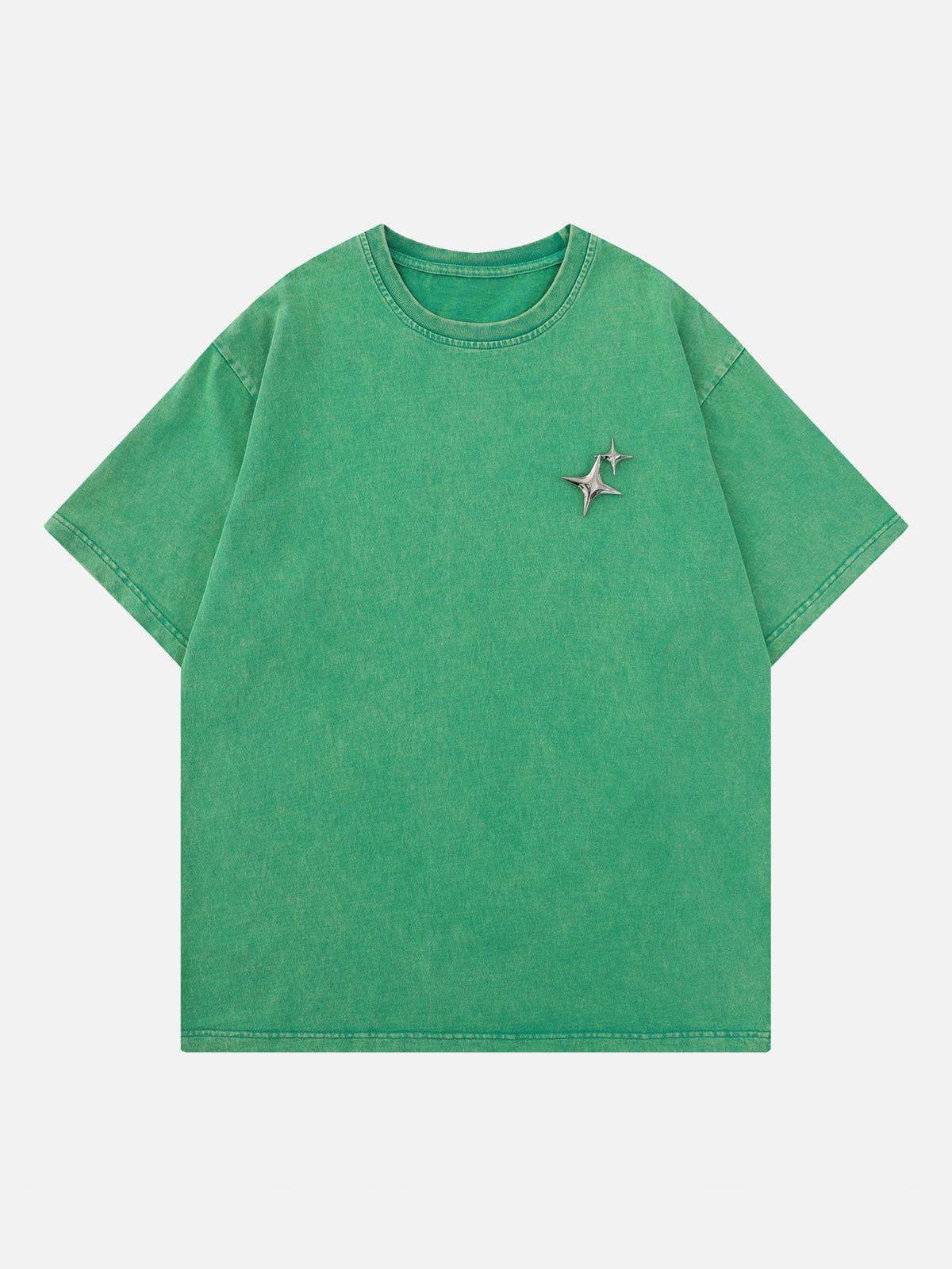 Tntwear® - Star Print Washed Tee - tntwear1