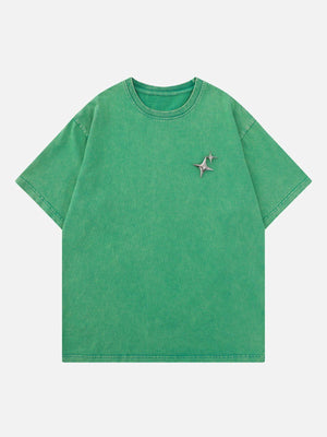 Tntwear® - Star Print Washed Tee - tntwear1