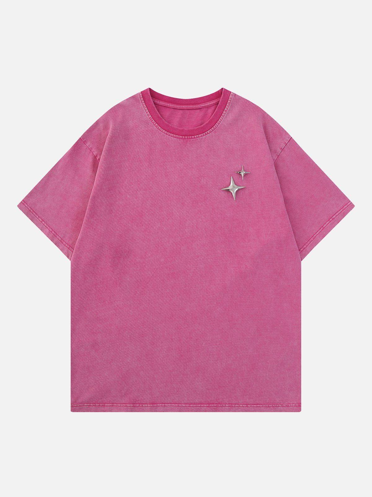 Tntwear® - Star Print Washed Tee - tntwear1