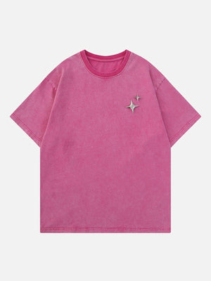 Tntwear® - Star Print Washed Tee - tntwear1