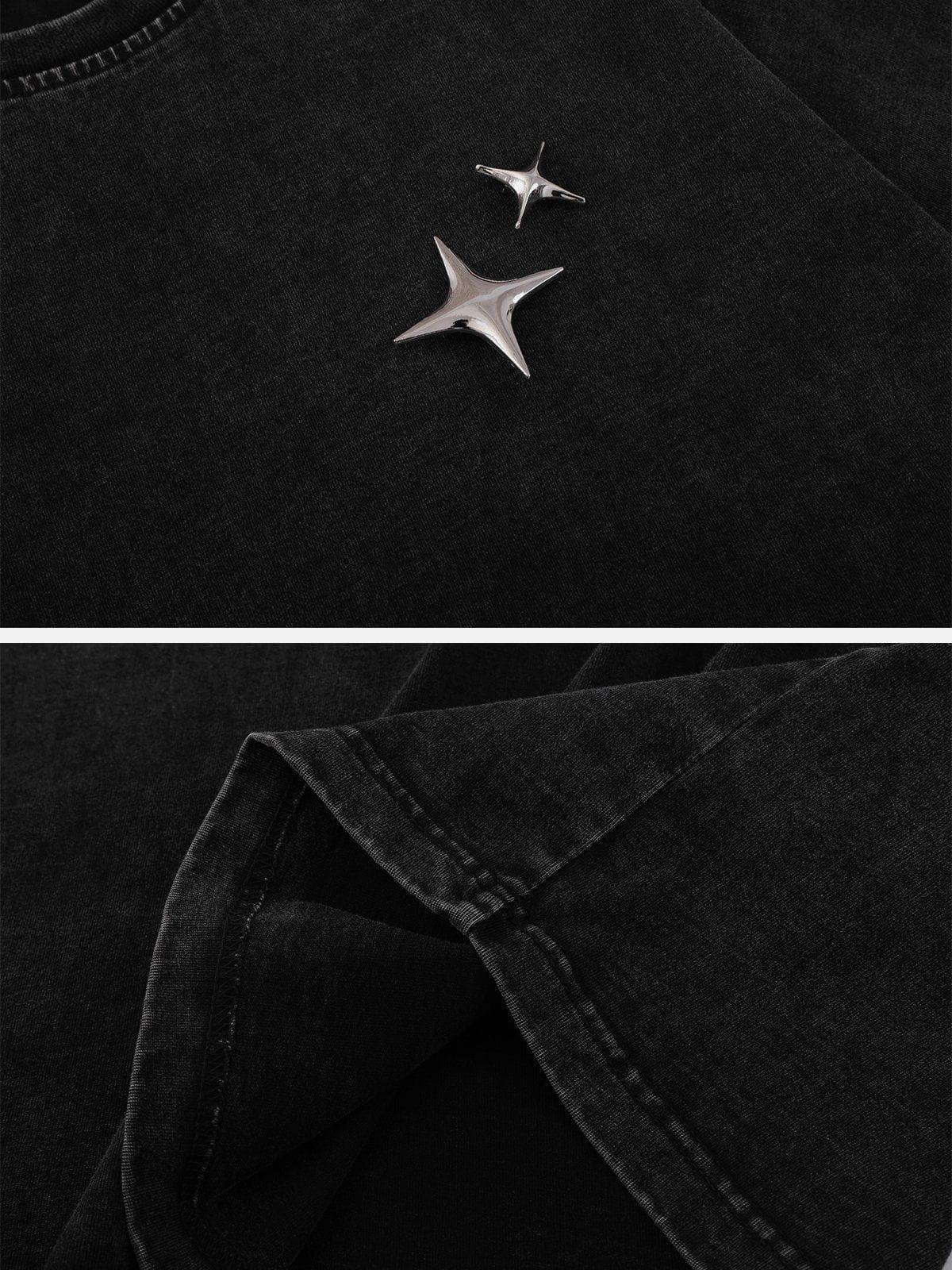 Tntwear® - Star Print Washed Tee - tntwear1
