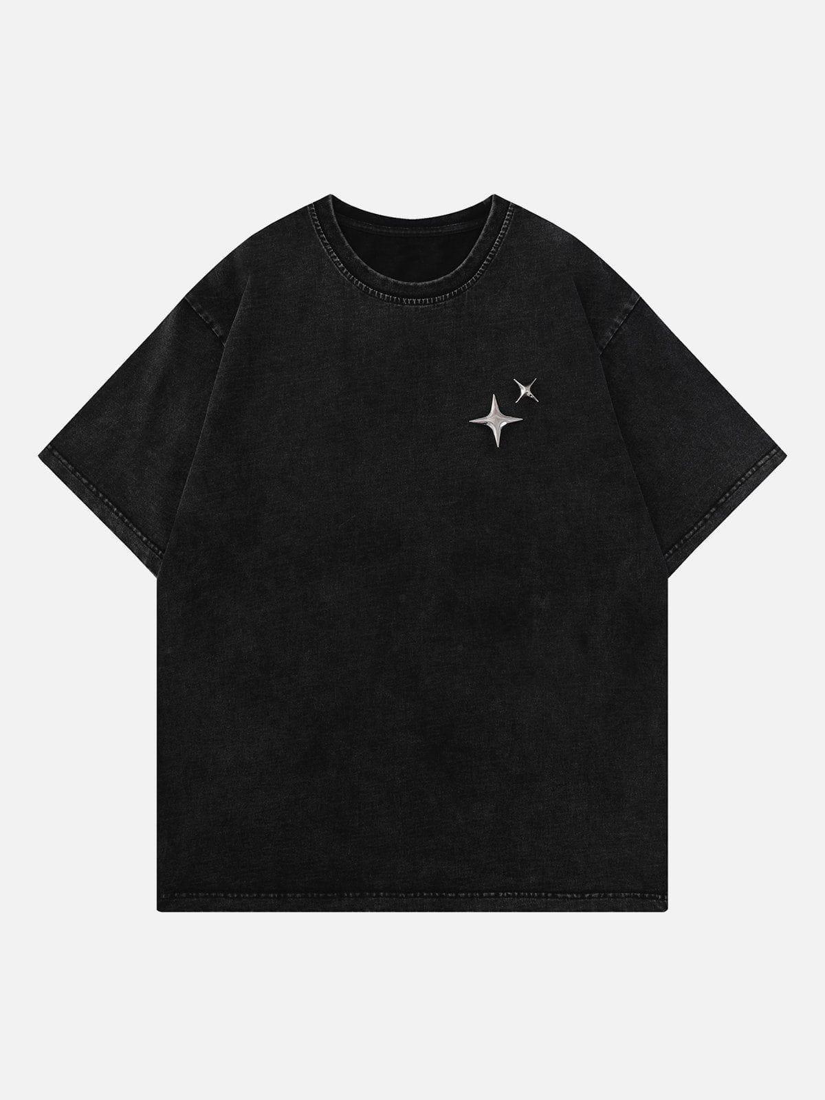 Tntwear® - Star Print Washed Tee - tntwear1