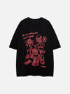 Tntwear® - Street Hip Hop Cartoon Print Short Sleeve T-Shirt - tntwear1