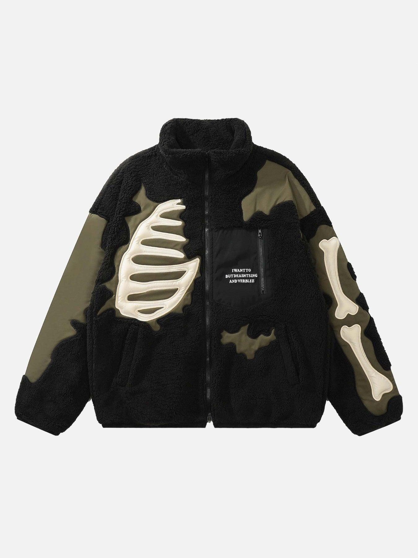 Tntwear® - Street Retro Skull Loose Lambswool Jacket - 1927 - tntwear1
