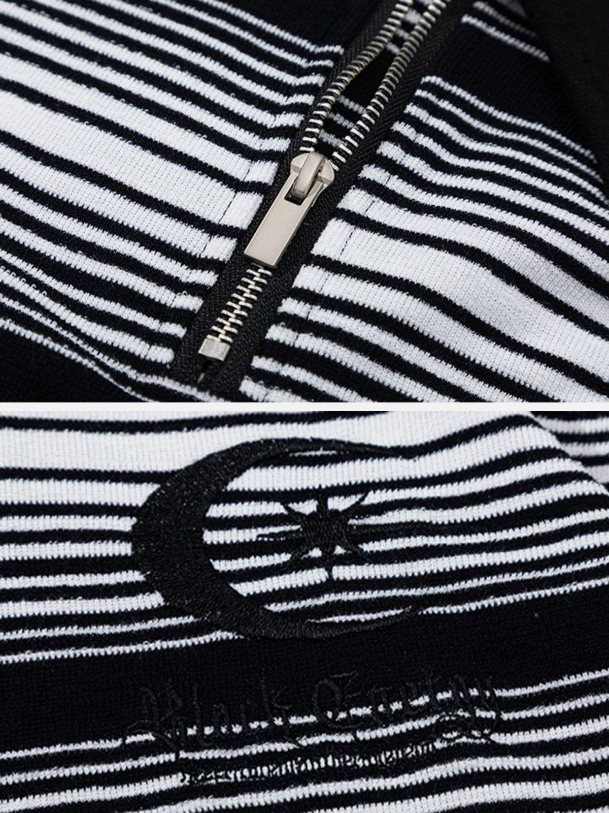 Tntwear® - Stripe Embroidery Polo Tee - tntwear1