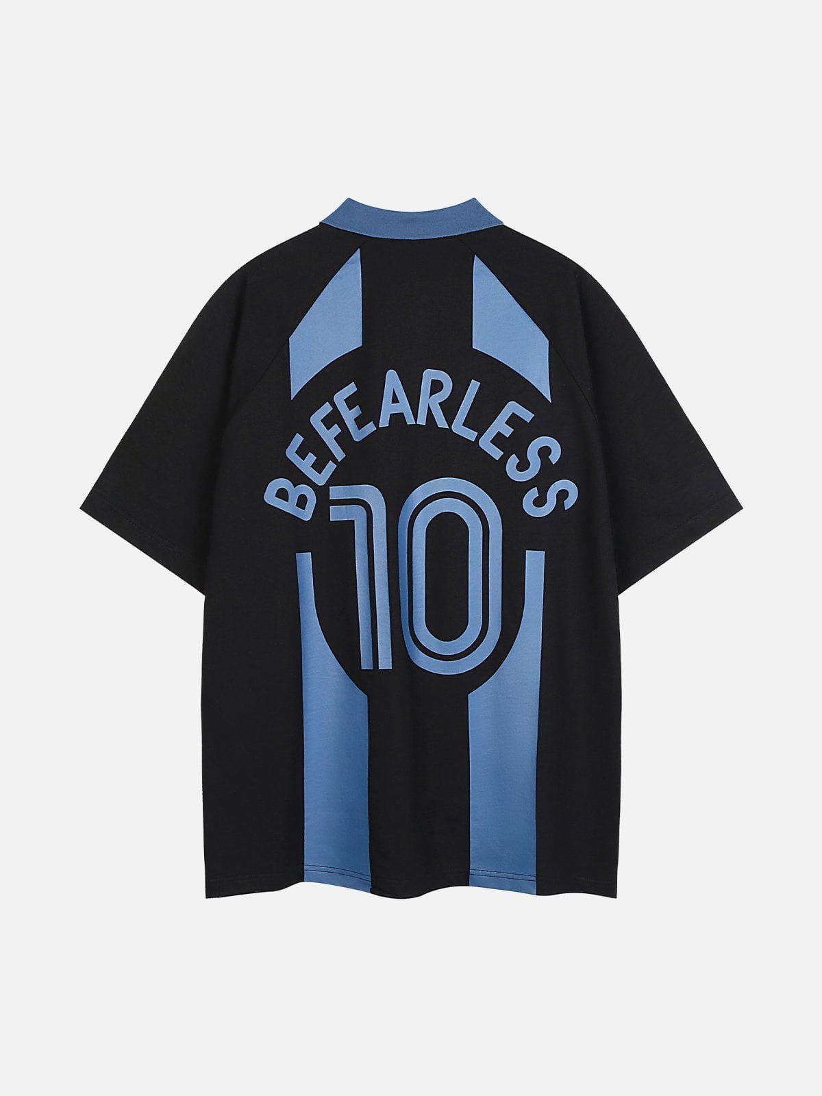 Tntwear® - Striped Number 10 Football Tee - tntwear1
