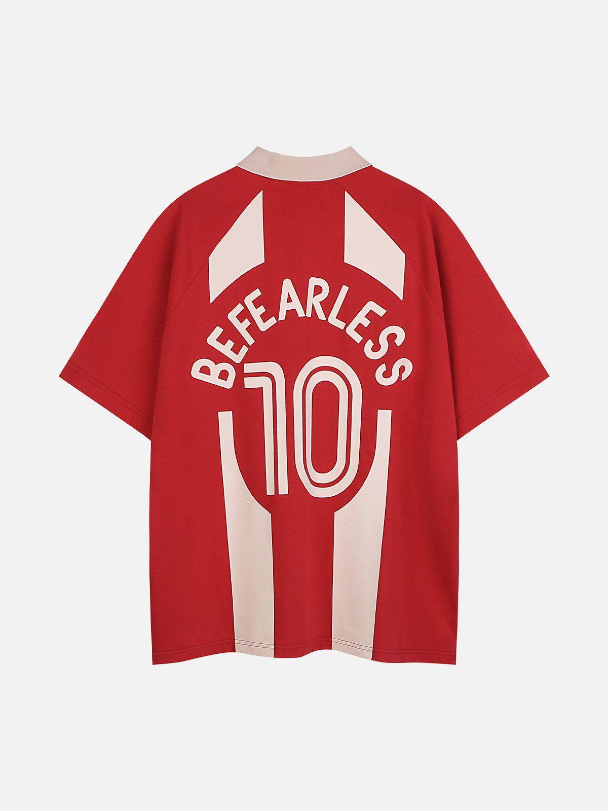 Tntwear® - Striped Number 10 Football Tee - tntwear1
