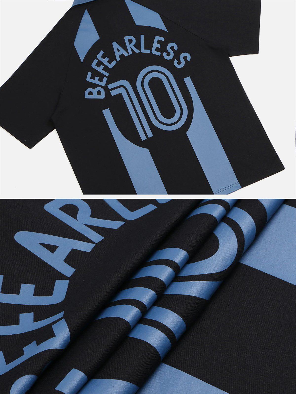 Tntwear® - Striped Number 10 Football Tee - tntwear1