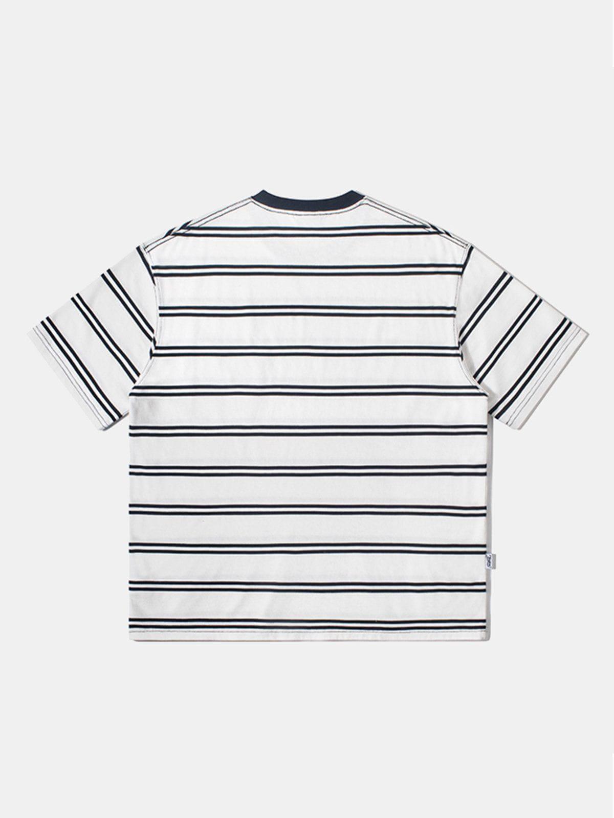 Tntwear® - Striped Patch Pocket Tee - tntwear1