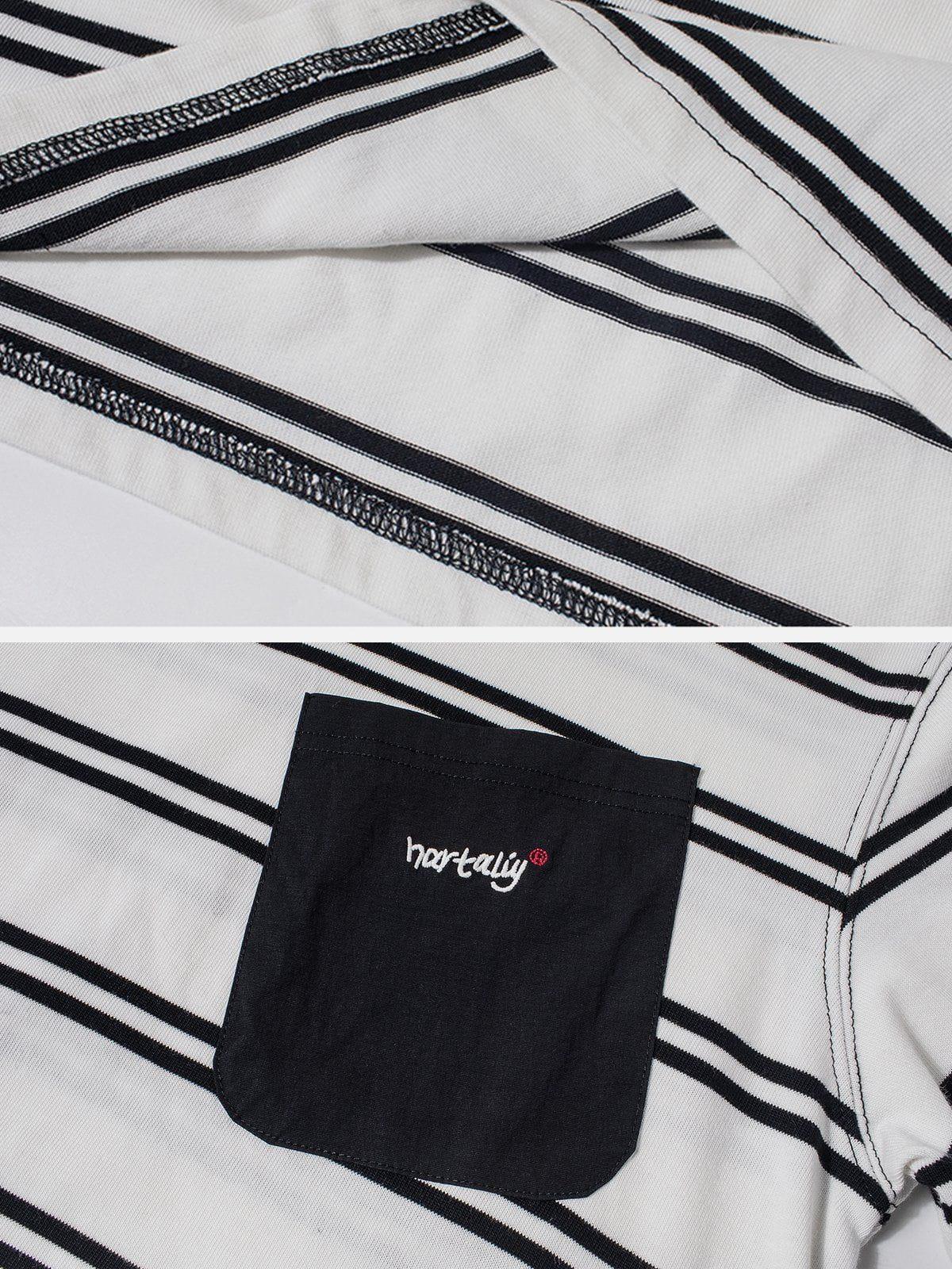 Tntwear® - Striped Patch Pocket Tee - tntwear1