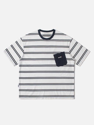 Tntwear® - Striped Patch Pocket Tee - tntwear1