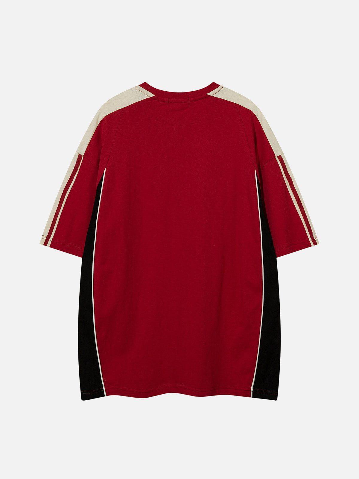 Tntwear® - Striped Patchwork Tee - tntwear1