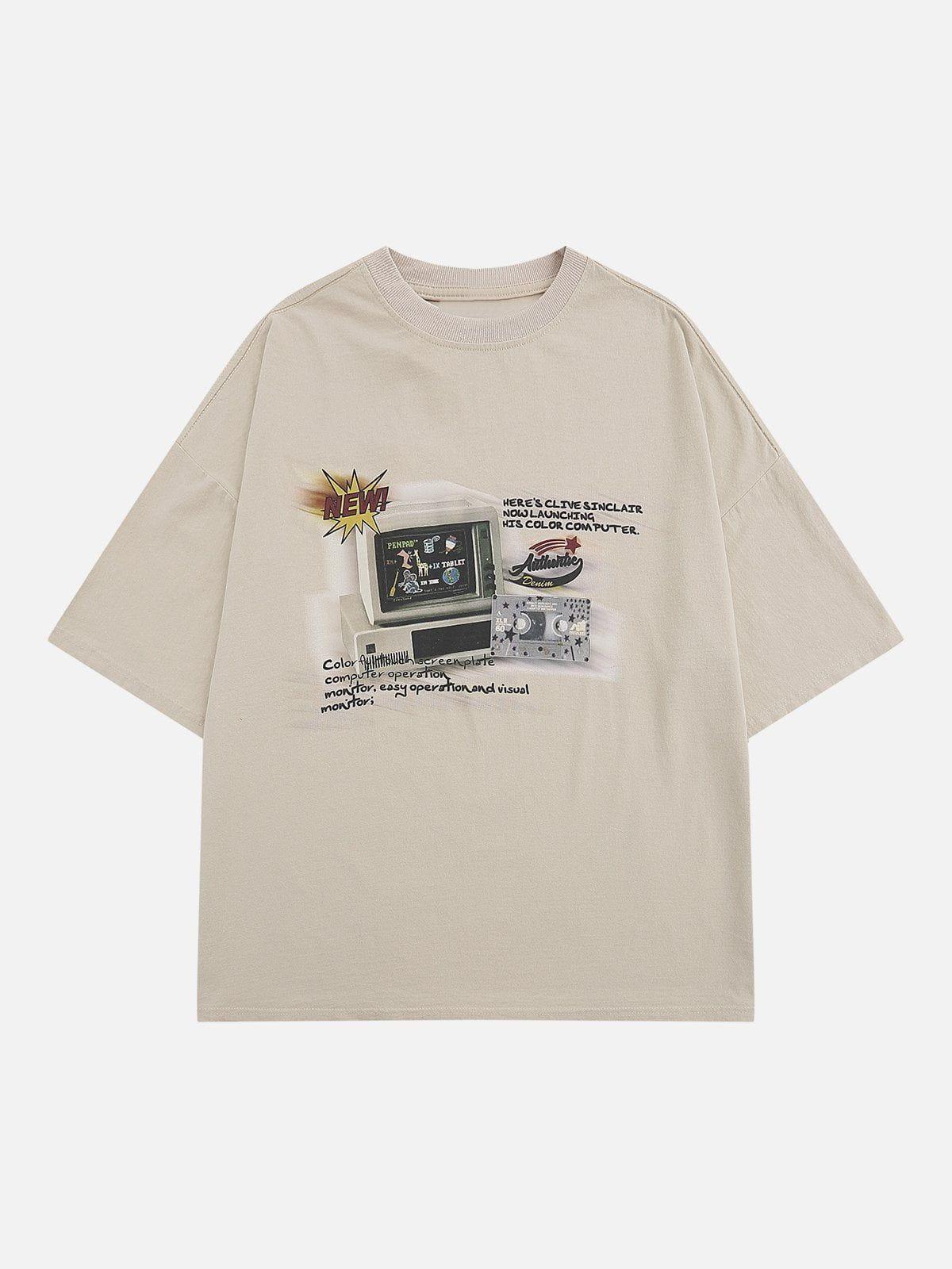 Tntwear® - TV Print Washed Tee - tntwear1