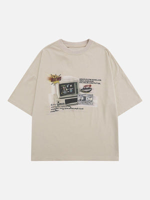 Tntwear® - TV Print Washed Tee - tntwear1