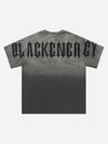 Tntwear® - Tie-dye Gradient Letter Embroidery T-shirt - 1542 - tntwear1