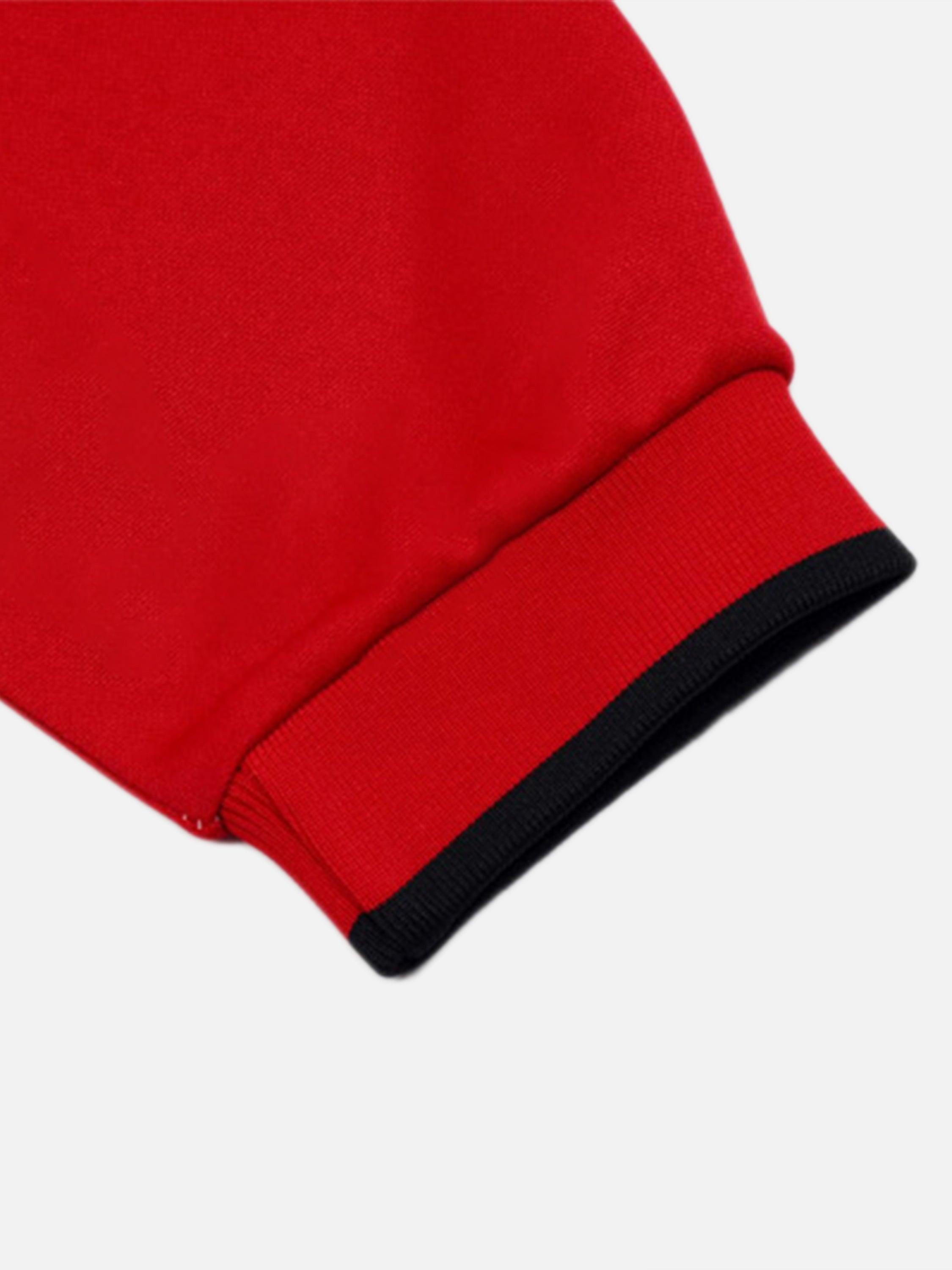 Tntwear® - V-neck Digital Fabric Embroidered Long Sleeve Sweatshirt - 1684 - tntwear1