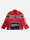 Tntwear® - Vintage Biker Style Embroidered Leather Jacket - 1746 - tntwear1