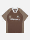 Tntwear® - Vintage Patchwork Polo Collar Tee - tntwear1
