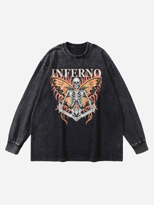 Tntwear® - Vintage Skull Crew Neck Sweatshirt - tntwear1