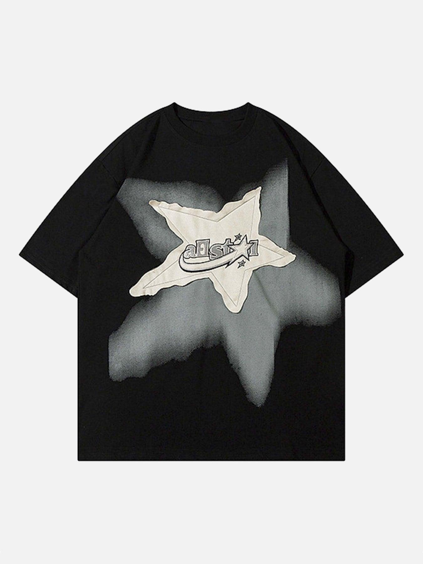 Tntwear® - Vintage Star Loose T-Shirt - tntwear1