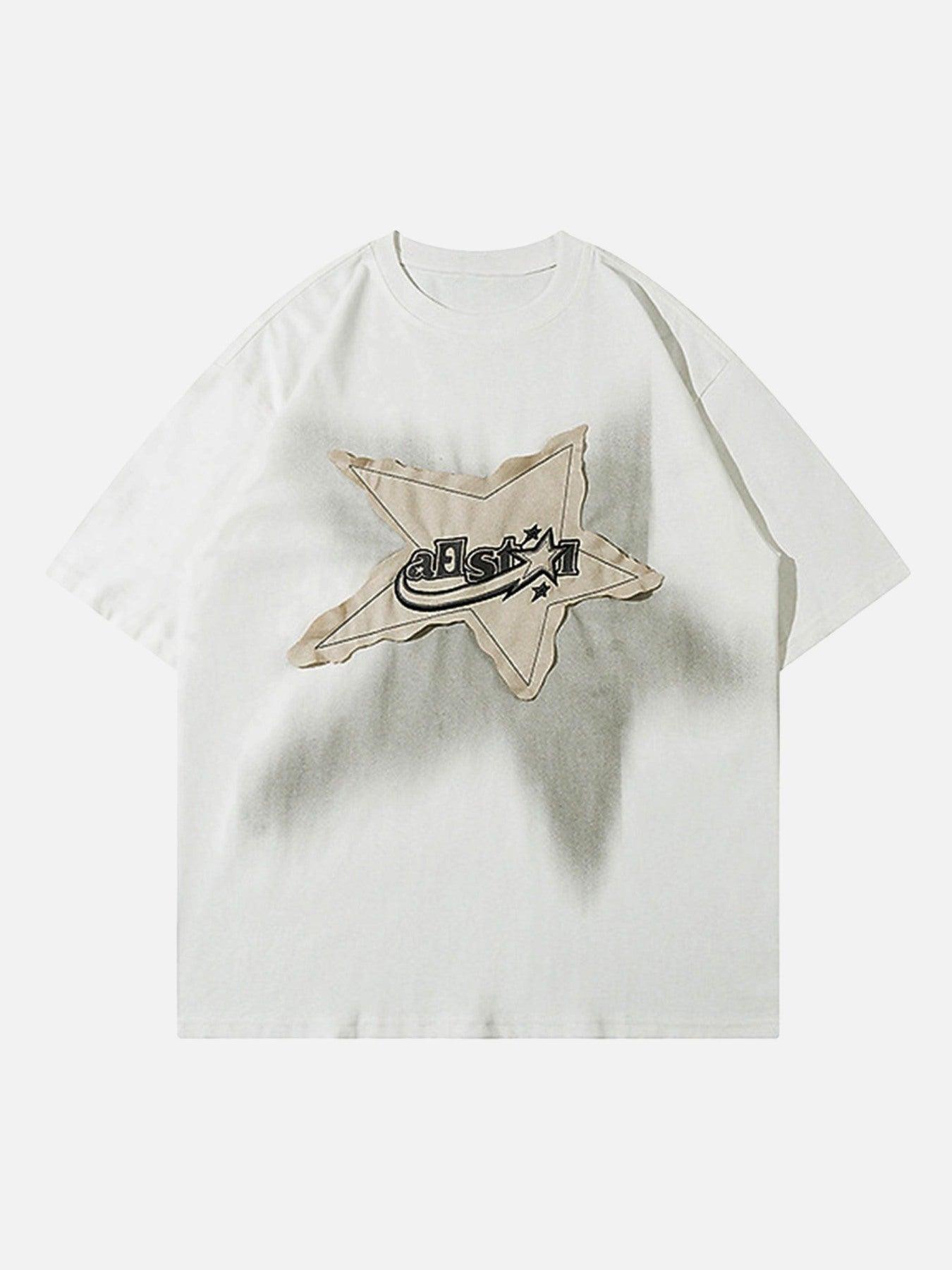 Tntwear® - Vintage Star Loose T-Shirt - tntwear1
