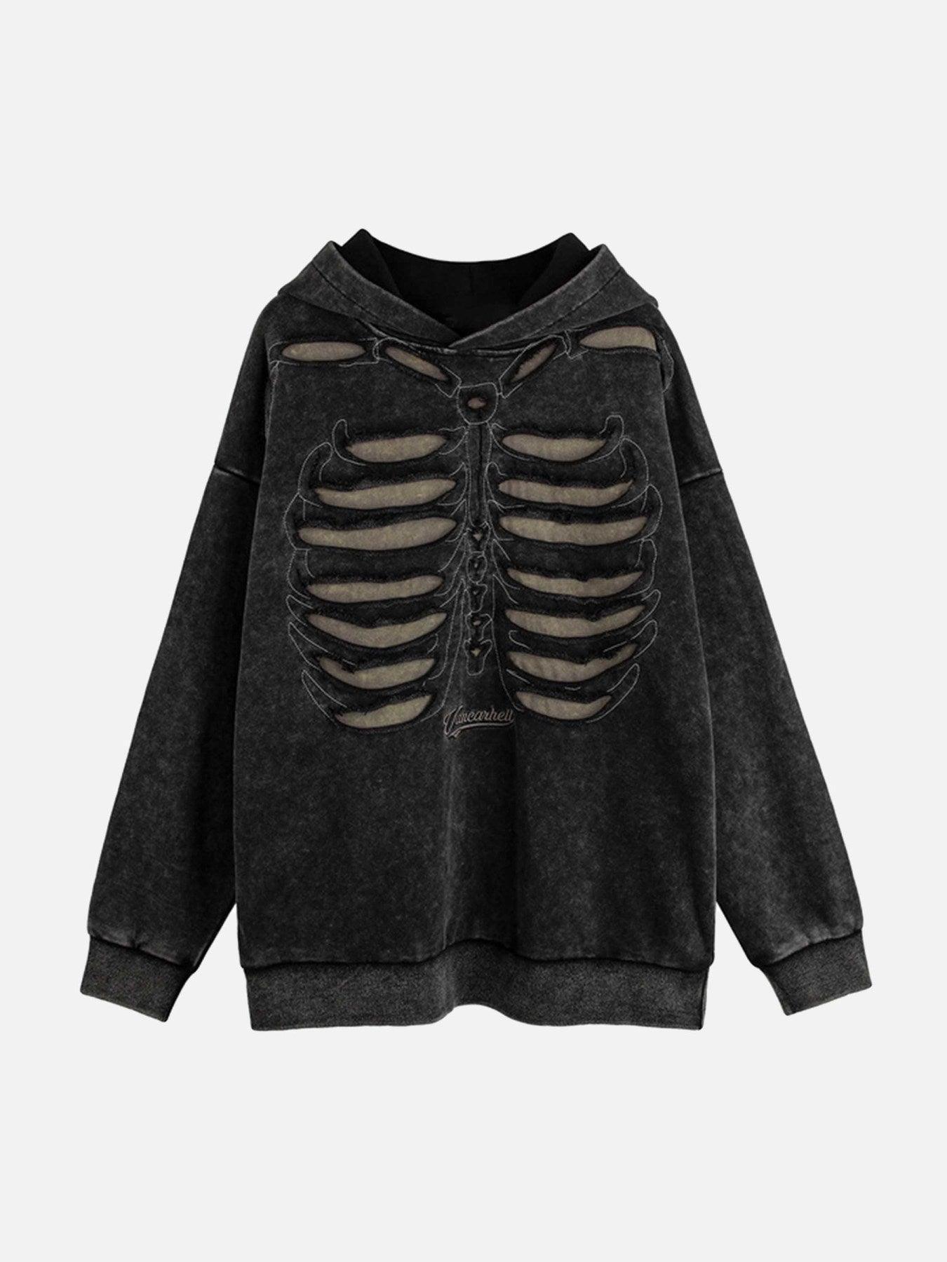Tntwear® - Washed And Aged Hooded Sweatshirt - 1674 - tntwear1