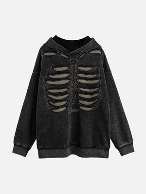 Tntwear® - Washed And Aged Hooded Sweatshirt - 1674 - tntwear1