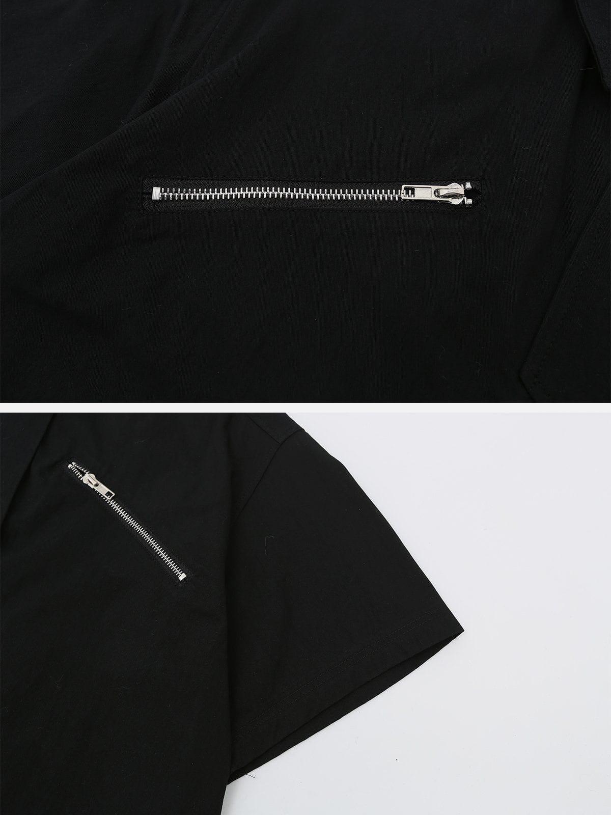 Sneakerland™ - Zip Patchwork Tee - tntwear1