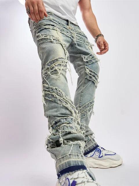 1984 Vintage Blue Patch Streetwear Jeans V14 - tntwear1