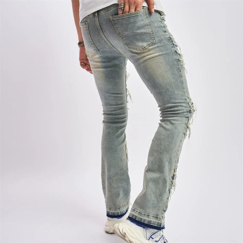 1984 Vintage Blue Patch Streetwear Jeans V14 - tntwear1