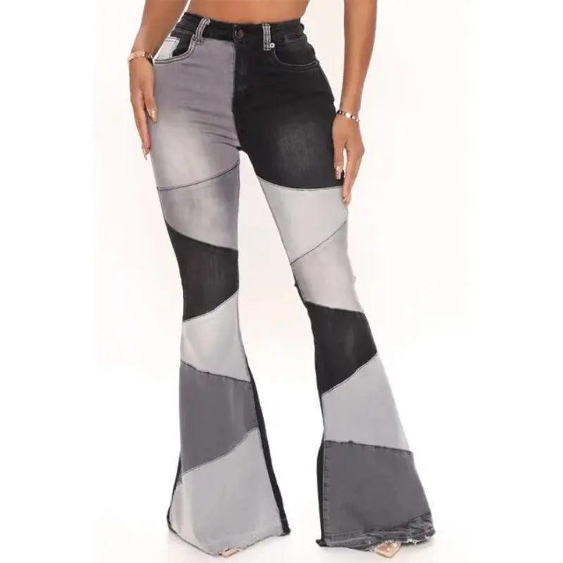 Zigzag Flared Jeans - tntwear1