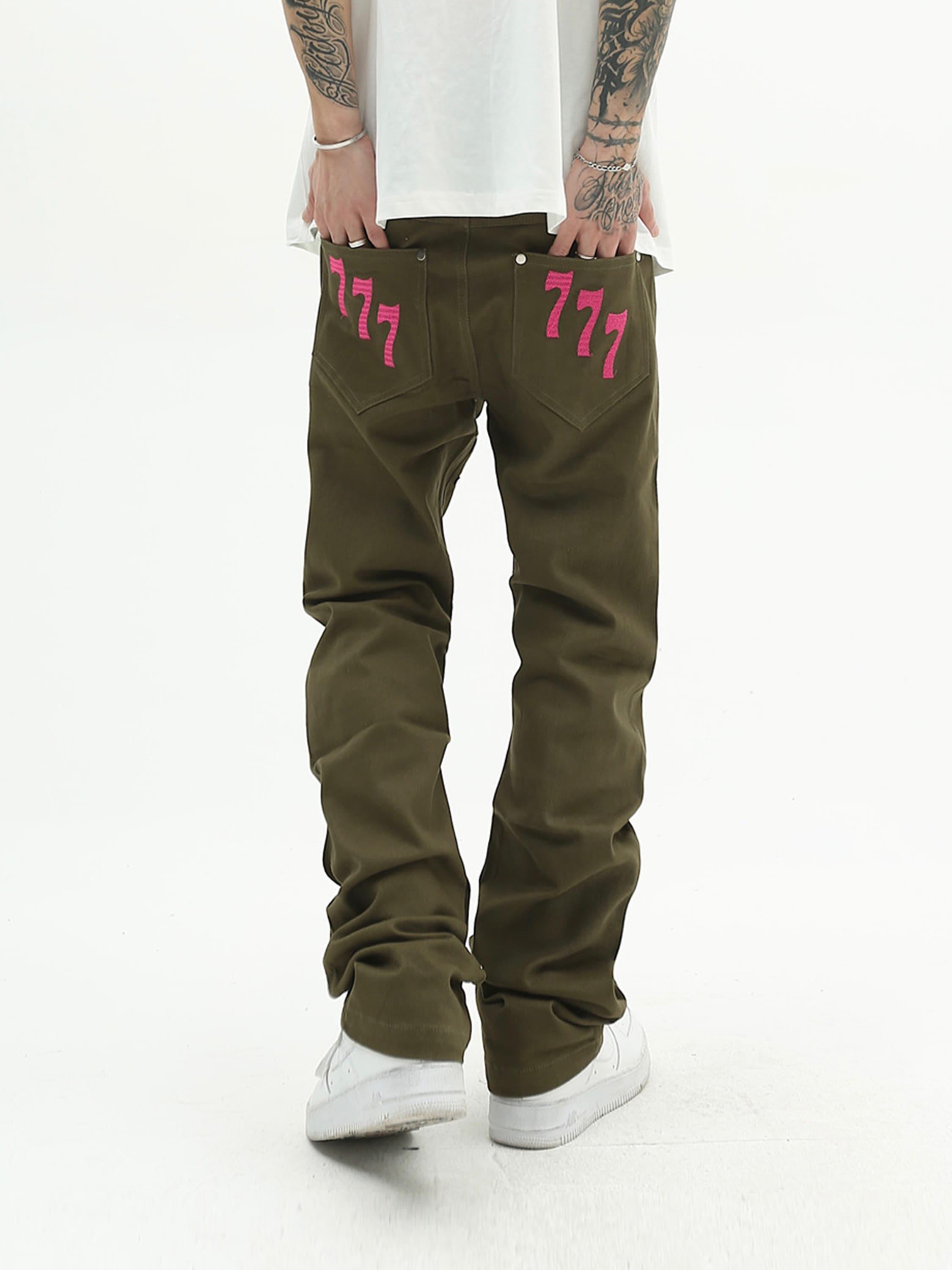 1984 American High Street Digital Embroidered Jeans - tntwear1