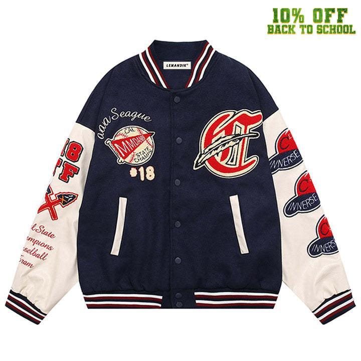 Tntwear® MMDANBR Varsity Jacket Embroider Baseball - tntwear1
