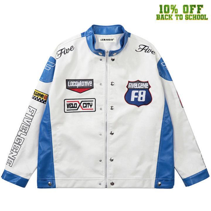 Tntwear® Motorcycle PU Leather Racing Jacket - tntwear1