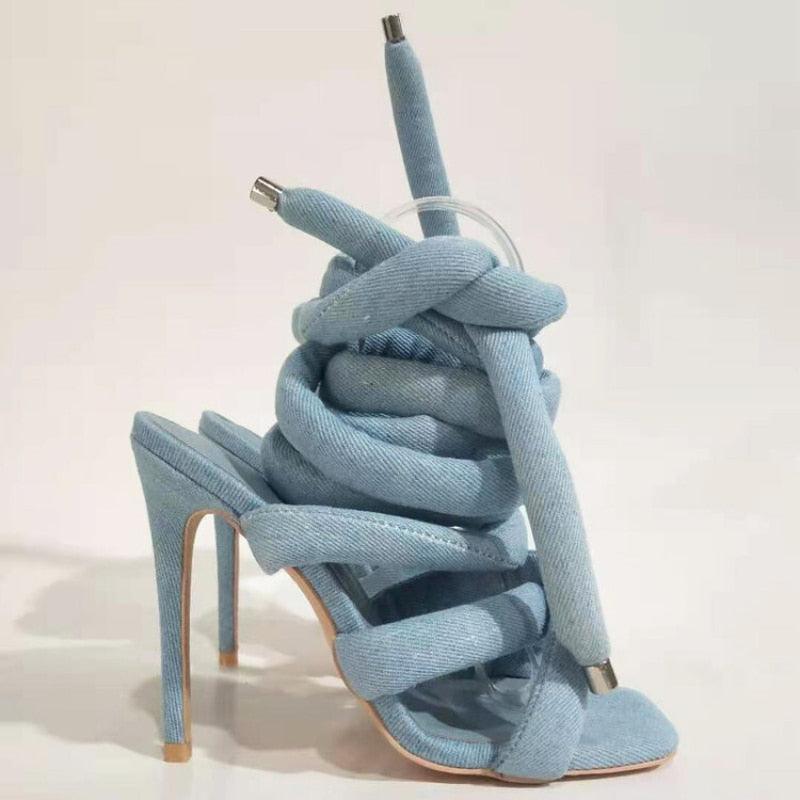 Dubai Denim High Heels - tntwear1