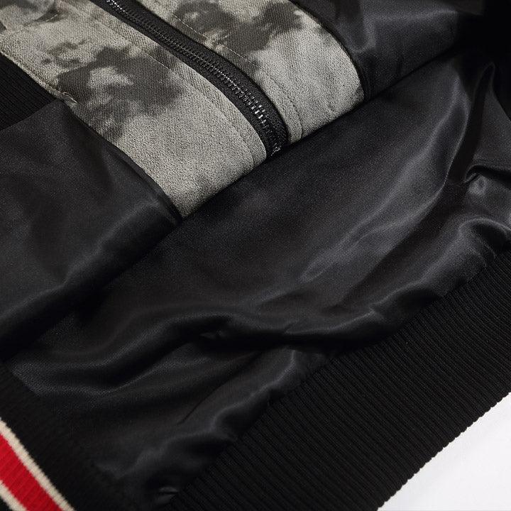 Tntwear® PU Leather Camo Patchwork Bomber Jacket - tntwear1