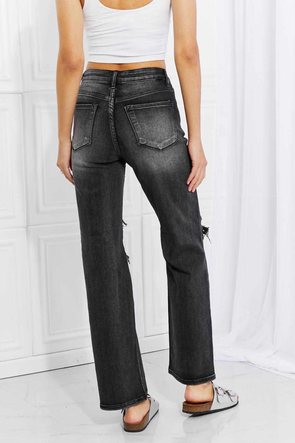 RISEN Full Size Lois Distressed Loose Fit Jeans - tntwear1