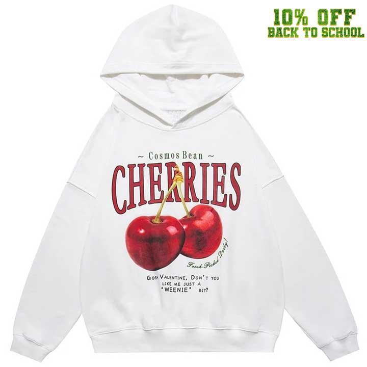 Tntwear® Chic Pullover Hoodie Cherries - tntwear1