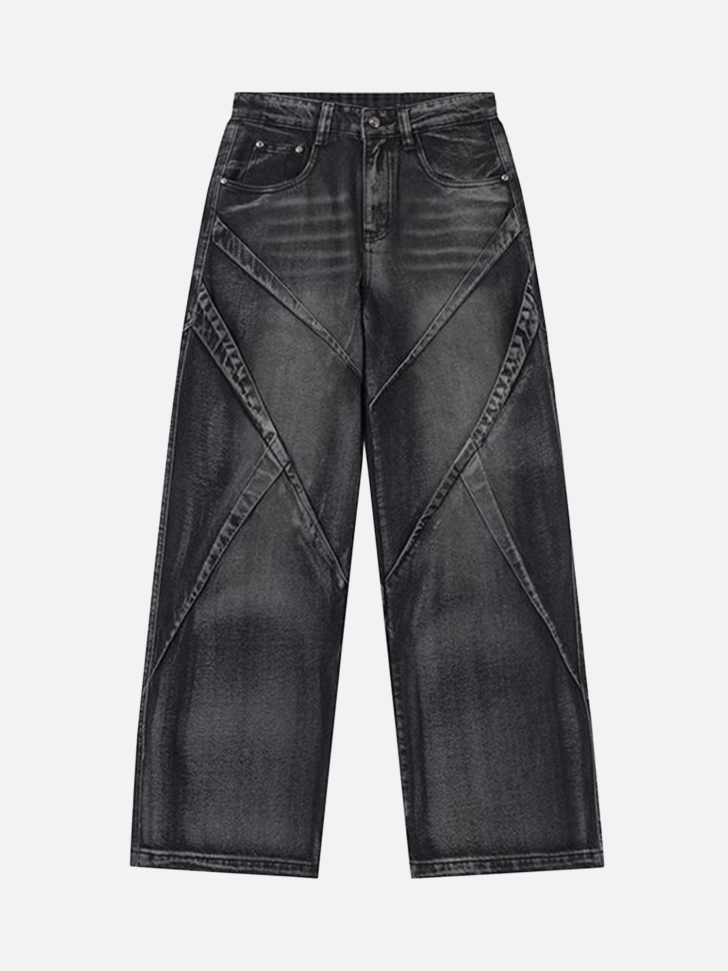 1984 Beautiful Niche Design Multi-pleat Retro Jeans - tntwear1