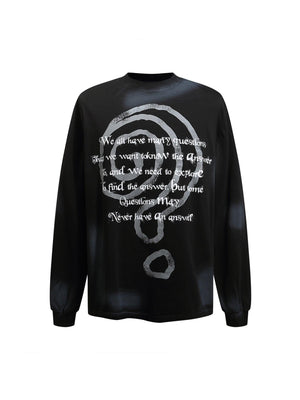 Tntwear Spray Long Sleeve Street Hip-Hop T-shirt