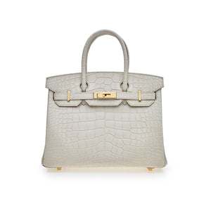 HRMS 30 Beton Matte Alligator Mississippiensis Gold Hardware - tntwear1