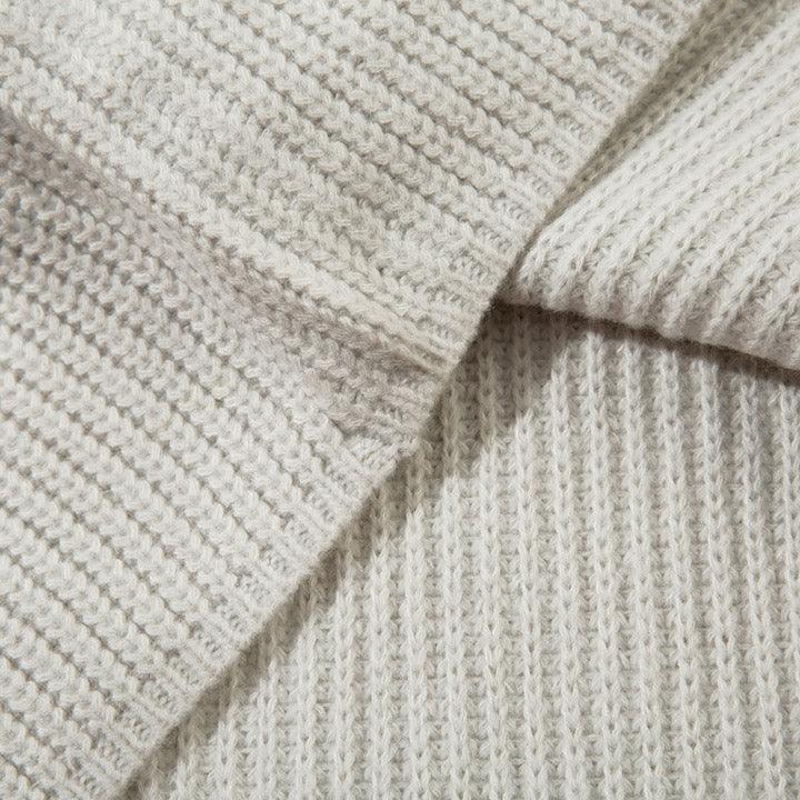 Tntwear® Chunky Knit Zipper Sweater Portrait Graffiti - tntwear1