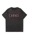 Tntwear American Retro Letter Embroidered T-shirt