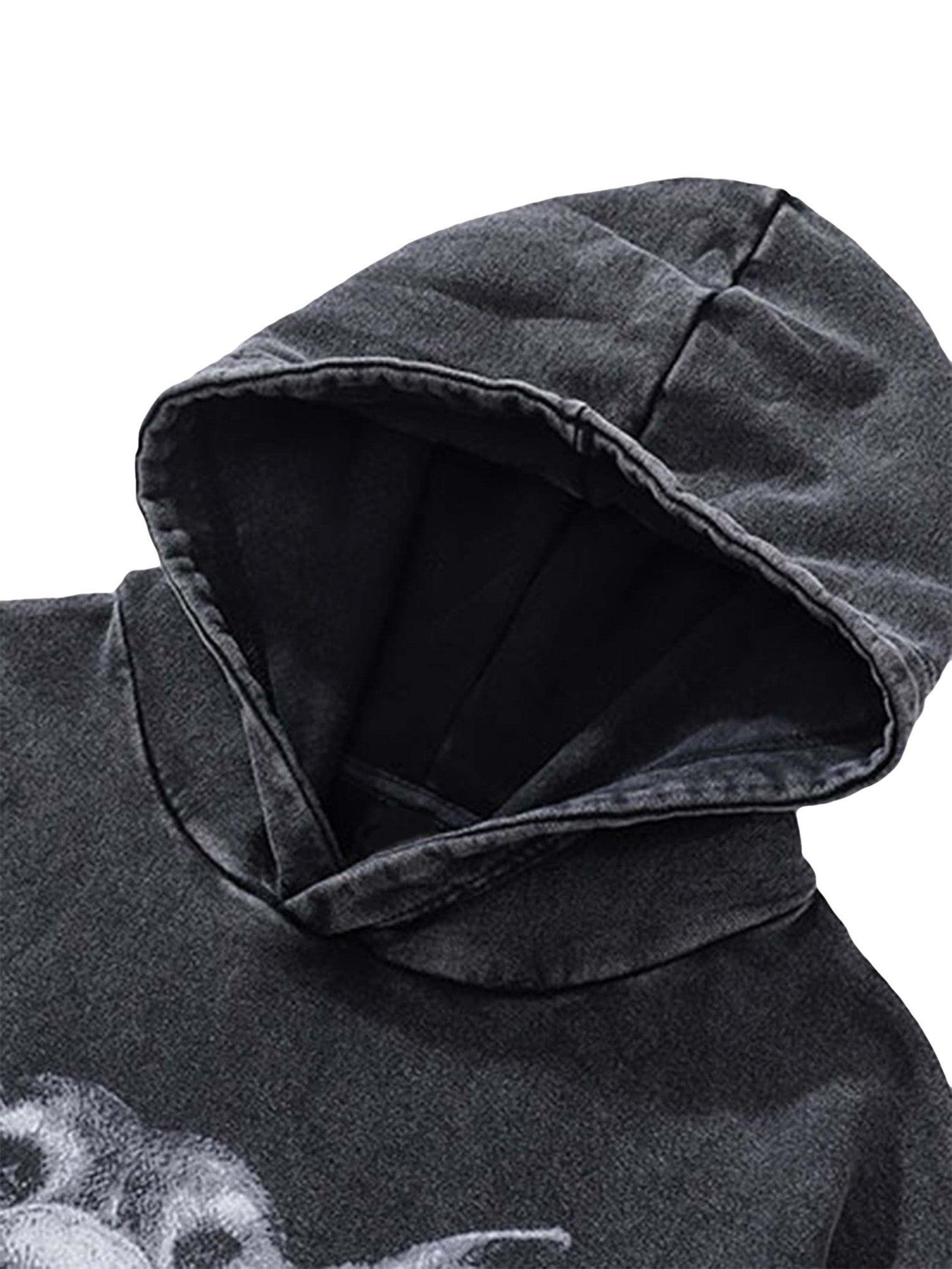 Tntwear Dark Series Doberman Print Hip-hop Vintage Hoodie - tntwear1