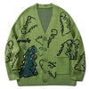 Jacquard Cardigan Sweater Full Dinosaur - tntwear1